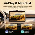 K6 Plus 4-i-1 trådløs CarPlay/Android Auto-adapter – AirPlay, Miracast – svart