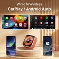 K6 Plus 4-i-1 trådløs CarPlay/Android Auto-adapter – AirPlay, Miracast – Oransje