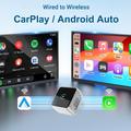 K6 Ultra trådløs CarPlay/Android Auto-adapter 2-i-1 – Bluetooth 4.2, dual-band Wi-Fi – sølv