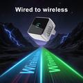 K6 Ultra trådløs CarPlay/Android Auto-adapter 2-i-1 – Bluetooth 4.2, dual-band Wi-Fi – sølv