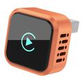 K6 Ultra1 2-i-1 trådløs CarPlay/Android Auto-adapter – Bluetooth 5.4, dual-band Wi-Fi – Oransje