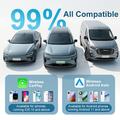 K712 trådløs CarPlay/Android Auto AI-boks – 4+32GB, Bluetooth 5.3, dual-band WiFi – svart
