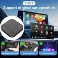 K712 trådløs CarPlay/Android Auto-adapter – 2+16GB, Bluetooth 5.3, dual-band WiFi – svart