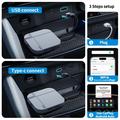 K712 trådløs CarPlay/Android Auto-adapter – 2+16GB, Bluetooth 5.3, dual-band WiFi – svart