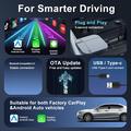 K712 trådløs CarPlay/Android Auto-adapter – 2+16GB, Bluetooth 5.3, dual-band WiFi – sølv