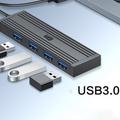 KAWAU H305-120 Høyhastighets 4-porters USB-hub USB 3.0 Splitter Expander for bærbar PC, minnepinne, nøkkelkort