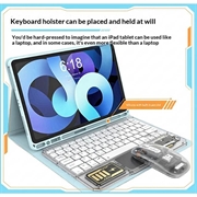 KB333 gjennomsiktig Bluetooth-tastatur og -mus - hvit