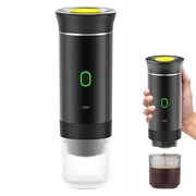 KF-JN-02 3-i-1 bærbar elektrisk espressomaskin for camping - svart