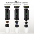 KF-JN-02 3-i-1 bærbar elektrisk espressomaskin for camping - svart