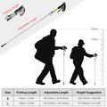 KODENOR 2 PCS Collapsible Trekking Pole Set For Trekking Camping Traveling Climbing Short Style - Blue