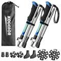 KODENOR 2 PCS Collapsible Trekking Pole Set For Trekking Camping Traveling Climbing Short Style - Blue