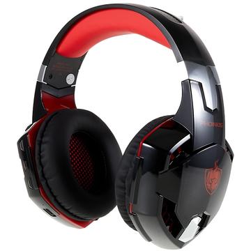 KOTION EACH G2000BT Stereo Gaming Headset Noise Cancelling Over Ear-hodetelefoner med avtakbar mikrofon - Rød