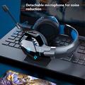 KOTION EACH G2000BT Stereo Gaming Headset Noise Cancelling Over Ear-hodetelefoner med avtakbar mikrofon - Rød