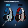 KOTION EACH G2000BT Stereo Gaming Headset Noise Cancelling Over Ear-hodetelefoner med avtakbar mikrofon - Rød
