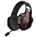 KOTION EACH G2000PRO Bluetooth 5.2 Over-Ear Wireless Headset 7.1 HiFi Stereo Sound Wired Gaming Headphone - Black+Red
