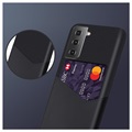 KSQ Samsung Galaxy S21+ 5G Deksel med Kort Lomme - Svart