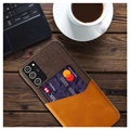 KSQ Samsung Galaxy Note20 Deksel med Kort Lomme - Brun