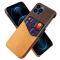 KSQ iPhone 13 Pro Max Deksel med Kort Lomme - Brun