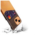 KSQ iPhone 13 Mini Deksel med Kort Lomme - Kaffe