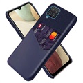 KSQ Samsung Galaxy A12 Deksel med Kort Lomme - Blå