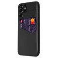 KSQ Samsung Galaxy S22 Ultra 5G Deksel med Kort Lomme - Svart