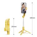 KT08 gimbalstabilisator med stativ og magnetisk fylllys - gul