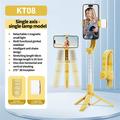 KT08 gimbalstabilisator med stativ og magnetisk fylllys - gul