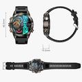 KT80 Sports Smart Watch - 3ATM vanntett, Bluetooth-samtaler, 1.46" HD-berøringsskjerm, integrert lommelykt - Svart
