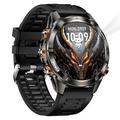 KT80 Sports Smart Watch - 3ATM vanntett, Bluetooth-samtaler, 1.46" HD-berøringsskjerm, integrert lommelykt - Svart