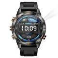 KT80 Sports Smart Watch - 3ATM vanntett, Bluetooth-samtaler, 1.46" HD-berøringsskjerm, integrert lommelykt - Svart