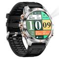 KT80 Sports Smart Watch - 3ATM vanntett, Bluetooth-samtaler, 1.46" HD-berøringsskjerm, integrert lommelykt - Sølv