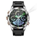 KT80 Sports Smart Watch - 3ATM vanntett, Bluetooth-samtaler, 1.46" HD-berøringsskjerm, integrert lommelykt - Sølv