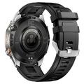 KT80 Sports Smart Watch - 3ATM vanntett, Bluetooth-samtaler, 1.46" HD-berøringsskjerm, integrert lommelykt - Sølv