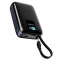 KUULAA KL-YD120 20000mAh powerbank med TFT-skjerm og innebygd USB-C-kabel - 45W