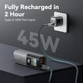 KUULAA KL-YD75 14000mAh powerbank med 100W PD-hurtiglading - USB-C/USB-A - Tarnish