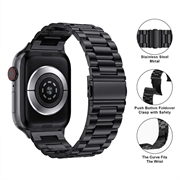 Apple Watch (42/44/SE/45/46/49mm) Kalebol CNC Pro-armbånd i rustfritt stål - svart