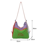 Kamapolo 22602 Dopamine Color Block skulderveske - Grønn / Fargerik