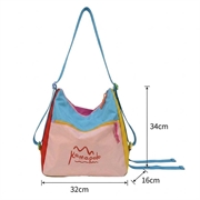 Kamapolo 22602 Dopamine Color Block skulderveske - Rosa / Fargerik