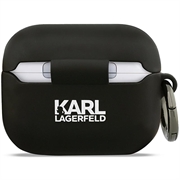 AirPods Pro 3 Karl Lagerfeld Choupette Head 3D-etui i silikon - svart