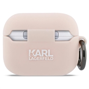 AirPods Pro 3 Karl Lagerfeld Choupette Head 3D-etui i silikon - Rosa