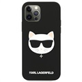 Karl Lagerfeld Choupette iPhone 12/12 Pro Silikondeksel - Svart