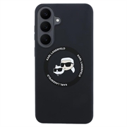 Samsung Galaxy S26 FE Karl Lagerfeld Double Heads MagSafe-deksel i flytende silikon - svart