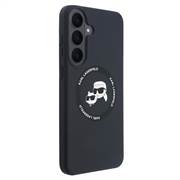 Samsung Galaxy S26 FE Karl Lagerfeld Double Heads MagSafe-deksel i flytende silikon - svart