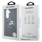 Samsung Galaxy S26 FE Karl Lagerfeld Double Heads MagSafe-deksel i flytende silikon - svart