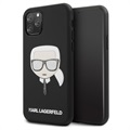 Karl Lagerfeld Embossed Glitter iPhone 11 Pro Max Hybrid-deksel - Svart