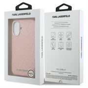 iPhone 16 Karl Lagerfeld FW Stamped Karl MagSafe-deksel - rosa