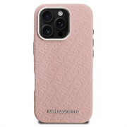 iPhone 16 Pro Karl Lagerfeld FW Stamped Karl MagSafe-deksel - rosa