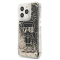 Karl Lagerfeld Gatsby Liquid Glitter iPhone 13 Pro Deksel - Svart
