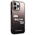 Karl Lagerfeld Gradient Karl & Choupette iPhone 14 Pro Max Deksel - Svart