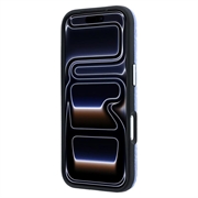 iPhone 18 Pro/17 Pro Karl Lagerfeld Grained Allover Logo Metal Avlangt MagSafe-deksel - blå